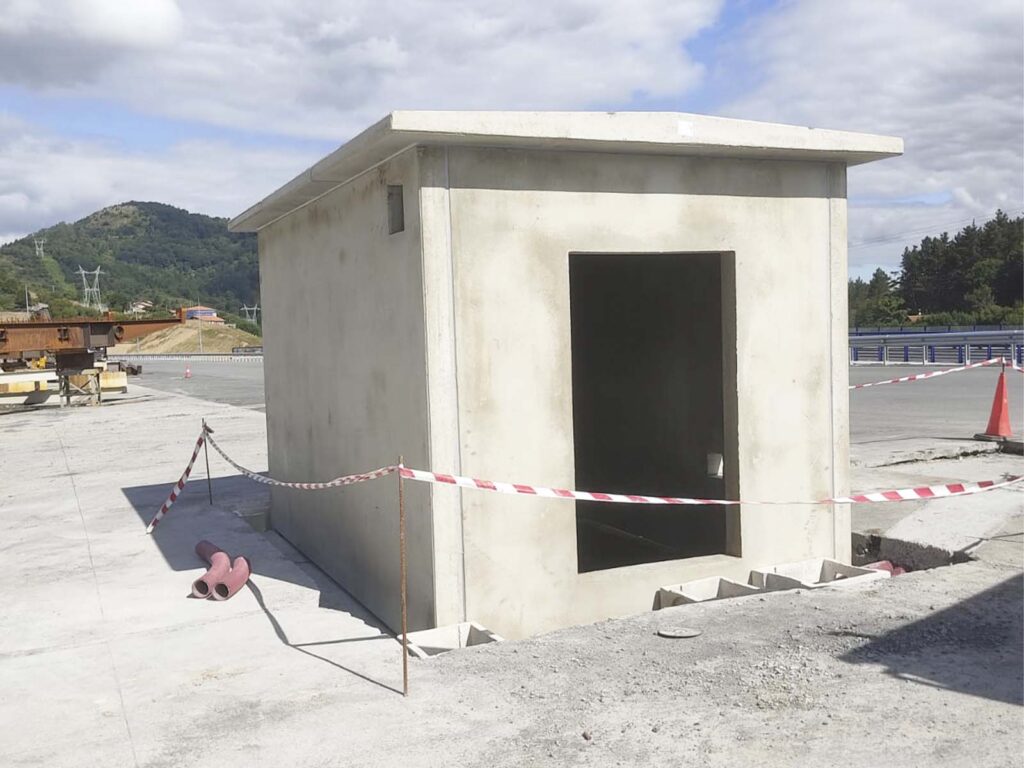 Caseta de riego prefabricada